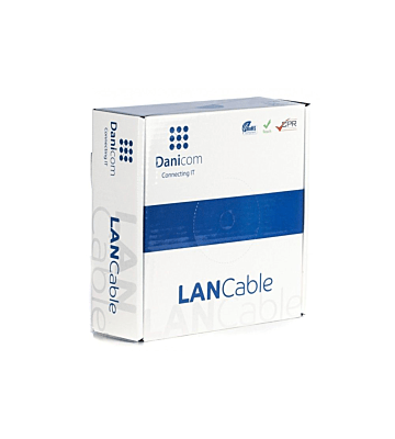Cable CAT5e U/UTP de 50 m en carrete flexible CCA gris