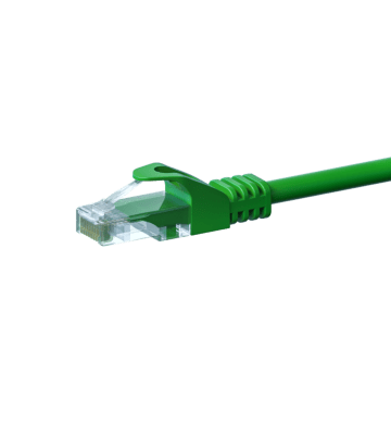 Cable de conexión UTP CAT5e de 2 m, color verde - 100 % cobre