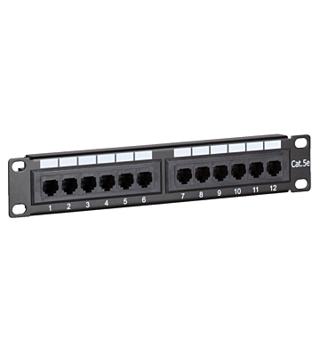 Panel de conexión UTP CAT5e de 10 pulgadas - 12 puertos