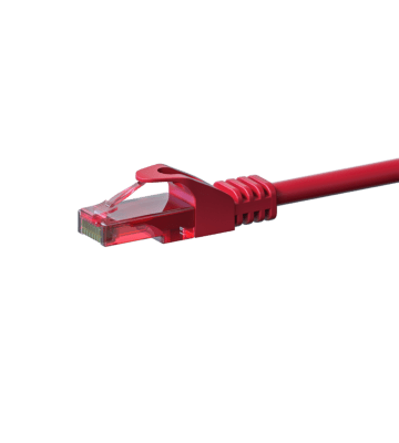 Cable de conexión UTP CAT6 de 2 m, rojo - 100 % cobre