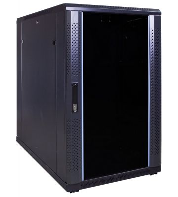 Armario para servidores de 18U con puerta de cristal de 600x1000x1000 mm (ancho x profundidad x alto)