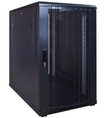Armario para servidores de 18U con puerta perforada de 600x1000x1000 mm (ancho x profundidad x alto)