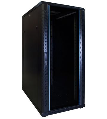 Armario para servidores de 27U con puerta de cristal de 600x1000x1400 mm (ancho x profundidad x alto)
