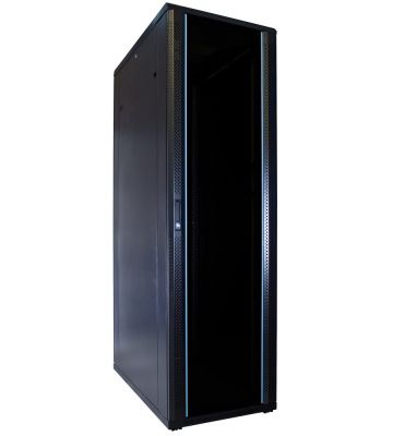 Armario para servidores de 42U con puerta de cristal, 600x1000x2000 mm (ancho x profundidad x alto)