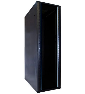 Armario para servidores de 42U con puerta de cristal, 600x1200x2000 mm (ancho x profundidad x alto)