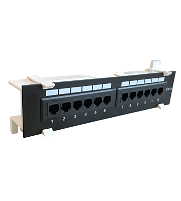 Panel de conexión UTP CAT5e para montaje en pared - 12 puertos
