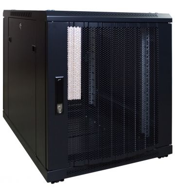 Armario para miniservidor de 12U con puerta perforada de 600x800x720 mm (ancho x profundidad x alto)
