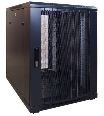 Armario para miniservidor de 15U con puerta perforada de 600x800x860 mm (ancho x profundidad x alto)