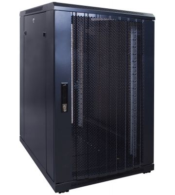 Armario para servidores de 18U con puerta perforada de 600x800x1000 mm (ancho x profundidad x alto)