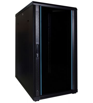 Armario para servidores de 22U con puerta de cristal de 600x800x1200 mm (ancho x profundidad x alto)