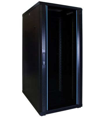 Armario para servidores de 27U con puerta de cristal, 600x800x1400 mm (ancho x profundidad x alto)