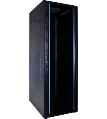 Armario para servidores de 37U con puerta de cristal de 600x800x1800 mm (ancho x profundidad x alto)