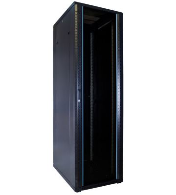 Armario para servidores de 42U con puerta de cristal, 600x800x2000 mm (ancho x profundidad x alto).
