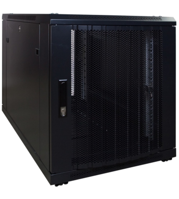 Armario para miniservidor de 12U con puerta perforada de 600x1200x720 mm (ancho x profundidad x alto)