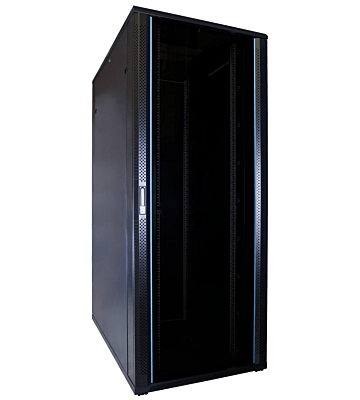 Armario para servidores de 42U con puerta de cristal de 800x1200x2000 mm (ancho x profundidad x alto)