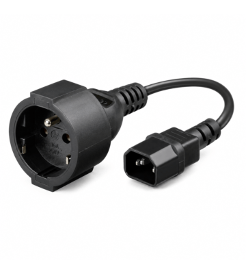 Cable de alimentación de corriente alterna enchufe a C14 Tipo E 0,15 m adaptador - Toma de tierra