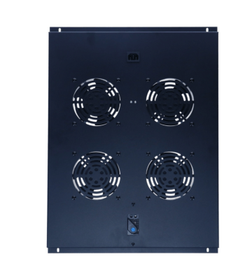 Paquete de ventiladores con 4 ventiladores y termostato, apto para armarios de servidores de 800 mm de profundidad.