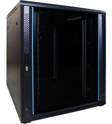 Armario para servidores de 18U con puerta de cristal de 800x1000x1000 mm (ancho x profundidad x alto)