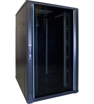 Armario para servidores de 27U con puerta de cristal de 800x1000x1400 mm (ancho x profundidad x alto)