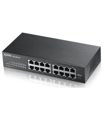 Switch no gestionado Zyxel GS1100 de 16 puertos