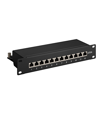 Panel de conexión CAT6a STP de 10 pulgadas - 12 puertos