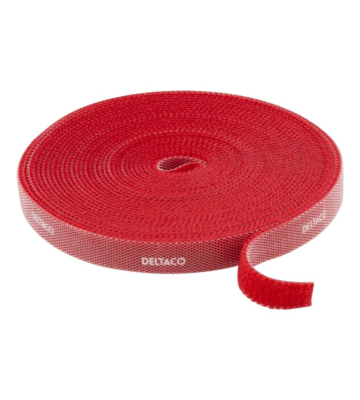 Velcro de 5 metros - 9 mm de ancho - rojo