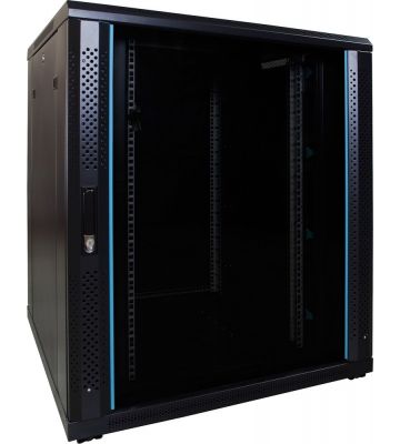 Armario para servidores de 18U con puerta de cristal de 800x800x1000 mm (ancho x profundidad x alto)