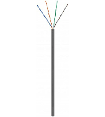 Cable CAT5e U/UTP de 100 m en carrete, flexible, negro, CCA 