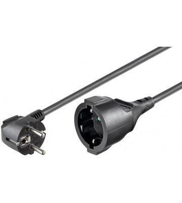 Cable de extensión Schuko de 10 m, color negro