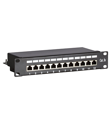 Panel de conexión FTP CAT5e de 10 pulgadas - 12 puertos
