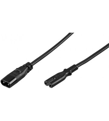 Cable de alimentación C7 a C8 de 2 m, color negro