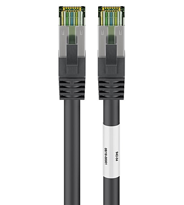 Cable de conexión Cat8 S/FTP (PIMF) de 5 m, color negro
