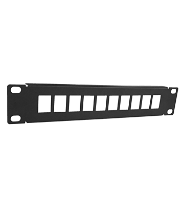 Panel de conexiones UTP de 10 pulgadas para conectores Keystone - 10 puertos