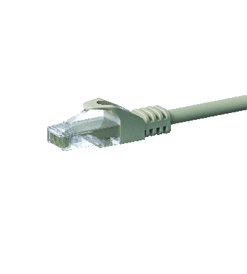 Cable de conexión UTP CAT5e de 10 m, gris - 100 % cobre