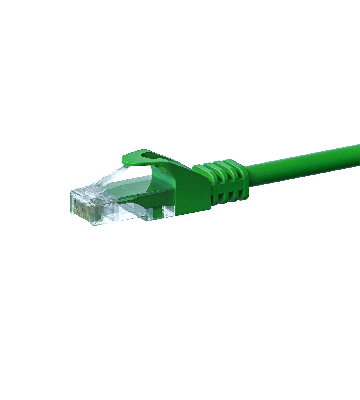 Cable de conexión UTP CAT5e de 15 m, color verde - 100 % cobre