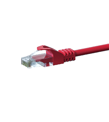 Cable de conexión UTP CAT5e de 7,5 m, rojo - 100 % cobre