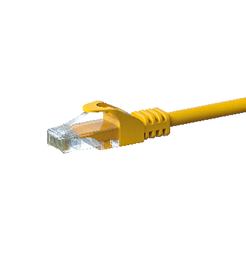 Cable de conexión UTP CAT5e de 10 m, color amarillo - 100 % cobre