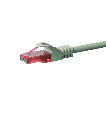 Cable de conexión UTP CAT6 de 0,25 m, gris - 100 % cobre