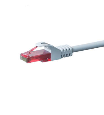Cable de conexión UTP CAT6 de 0,15 m, blanco - 100 % cobre