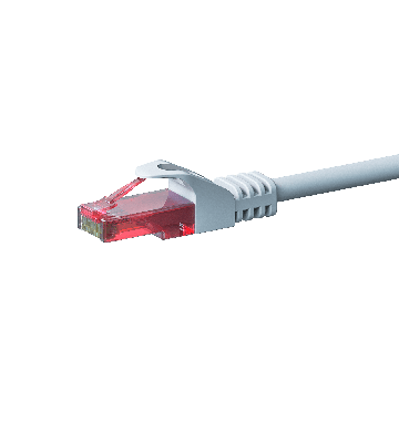 Cable de conexión UTP CAT6 de 7,5 m, color blanco - 100 % cobre