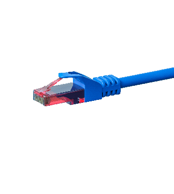Cable de conexión UTP CAT6 de 0,50 m, azul - 100 % cobre