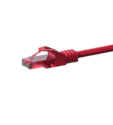 Cable de conexión UTP CAT6 de 15 m, color rojo - 100 % cobre