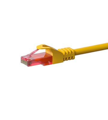 Cable de conexión UTP CAT6 de 0,15 m, color amarillo - 100 % cobre
