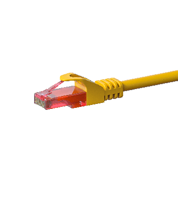 Cable de conexión UTP CAT6 de 1,50 m, color amarillo - 100 % cobre