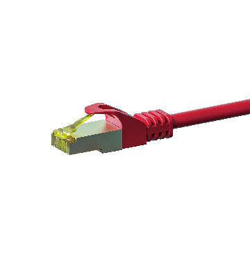 Cable de conexión Cat7 S/FTP (PIMF) de 1 m, color rojo