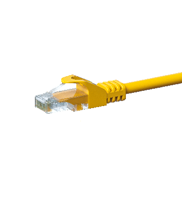 Cable de conexión UTP CAT5e de 0,25 m, color amarillo - CCA