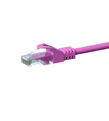 Cable de conexión UTP CAT5e de 0,50 m, color rosa - CCA