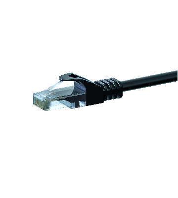Cable de conexión UTP CAT6 de 0,25 m, color negro - CCA