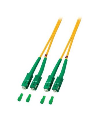 Cable de fibra óptica dúplex OS2 SC/APC-SC/APC de 0,50 m