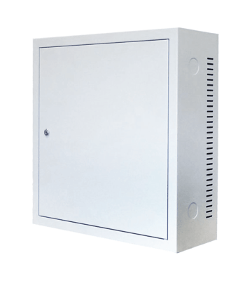 Armario de pared 3U con puerta metálica de 185 mm de profundidad, color blanco.